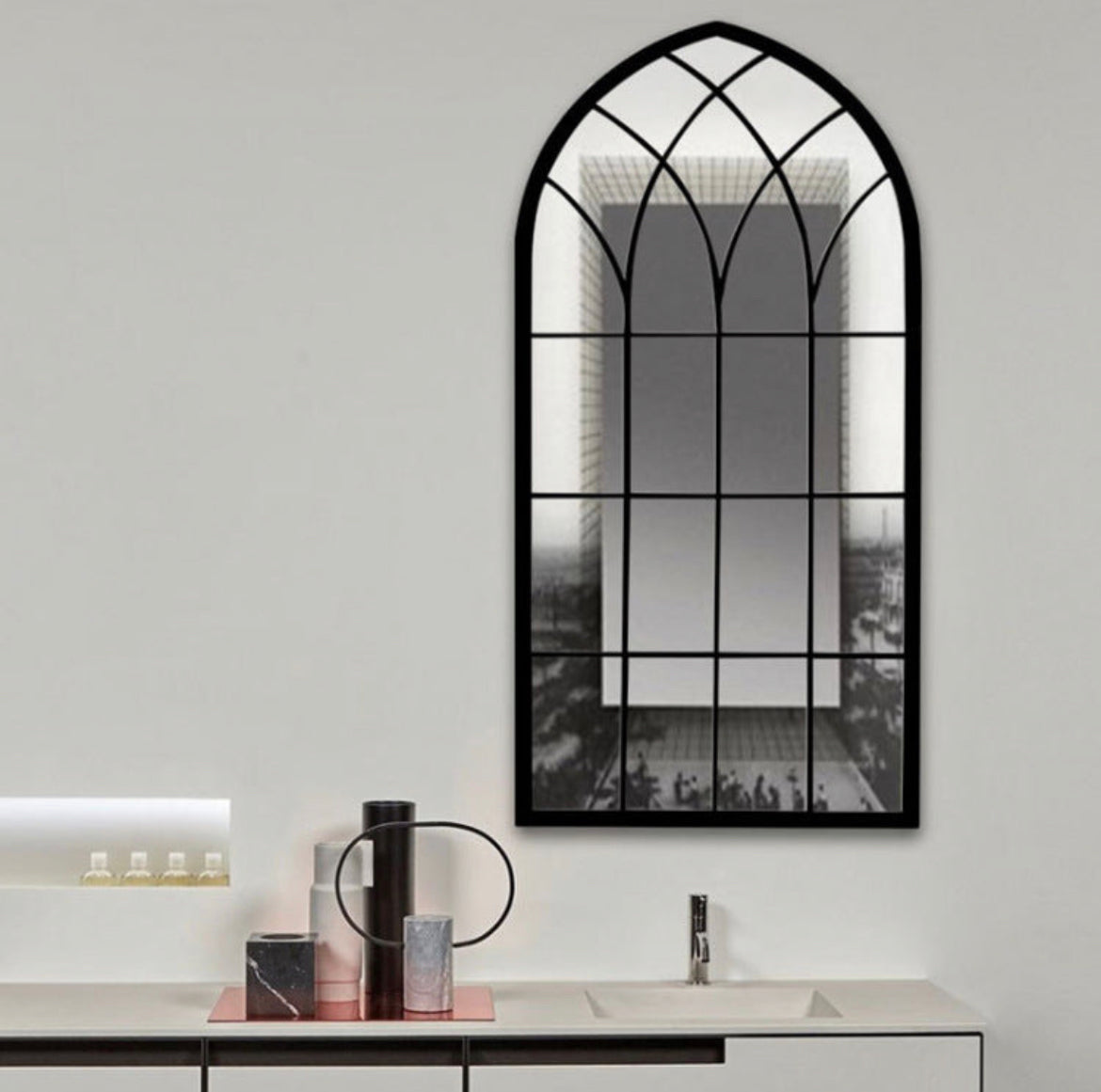 Mini window shape wall mirror