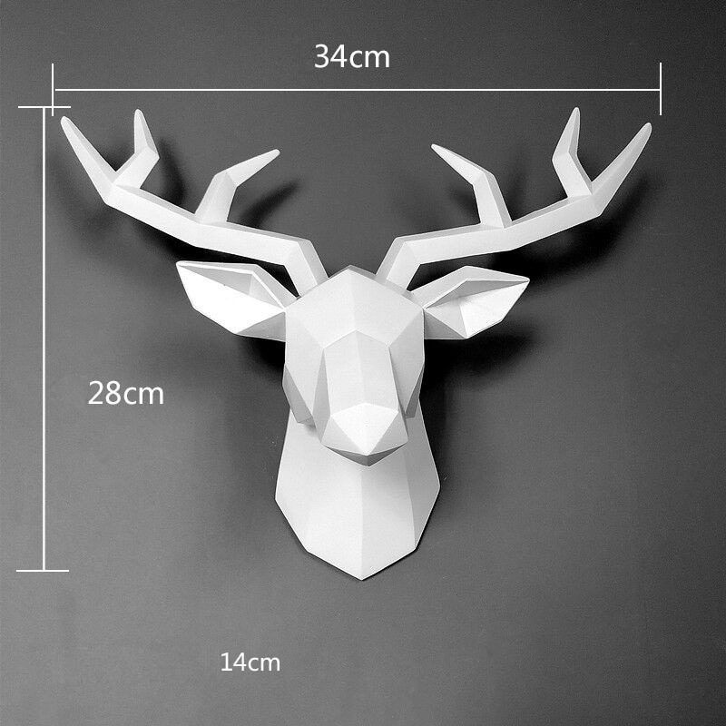 HomeQuill™ Geometric 3D Deer Head Wall Decoration - Nordic Side -