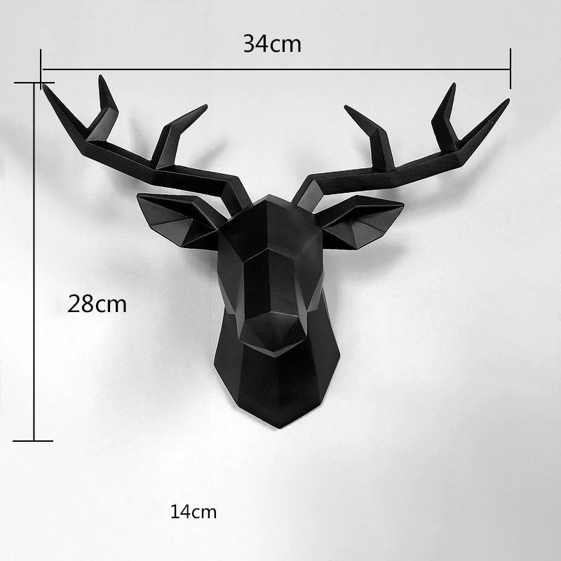 HomeQuill™ Geometric 3D Deer Head Wall Decoration - Nordic Side -