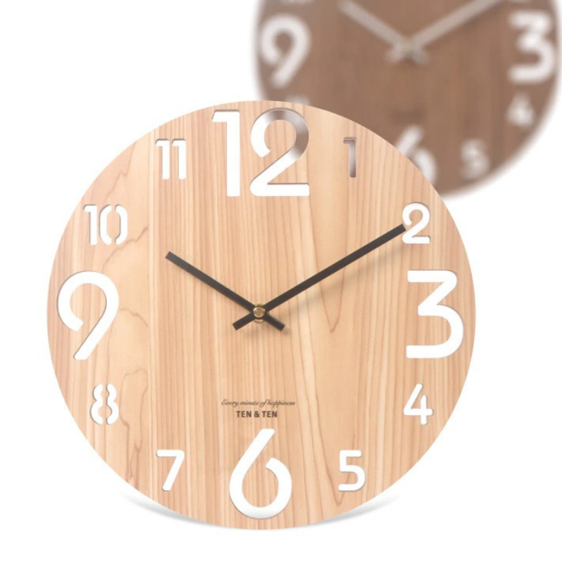 HomeQuill™ Wooden Wall Clock - Nordic Side -