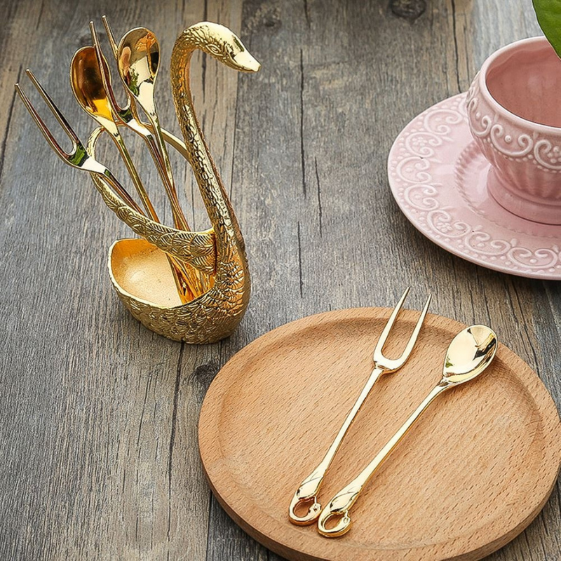 Klastiva™ Classic Swan Dessert Tableware Set - Nordic Side -