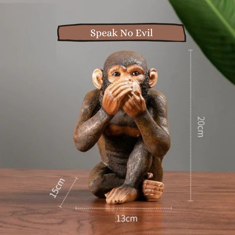 HomeQuill™ Three Wise Monkeys Figurines - Nordic Side -