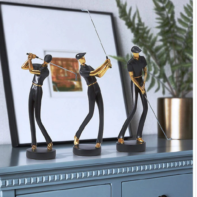HomeQuill™ Modern Golfer Figurines - Nordic Side -
