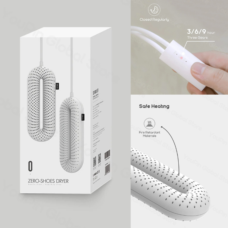 HomeQuill™ Portable Soothing Shoe Dryer - Nordic Side -