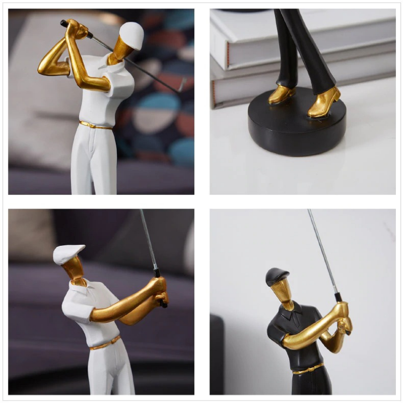 HomeQuill™ Modern Golfer Figurines - Nordic Side -