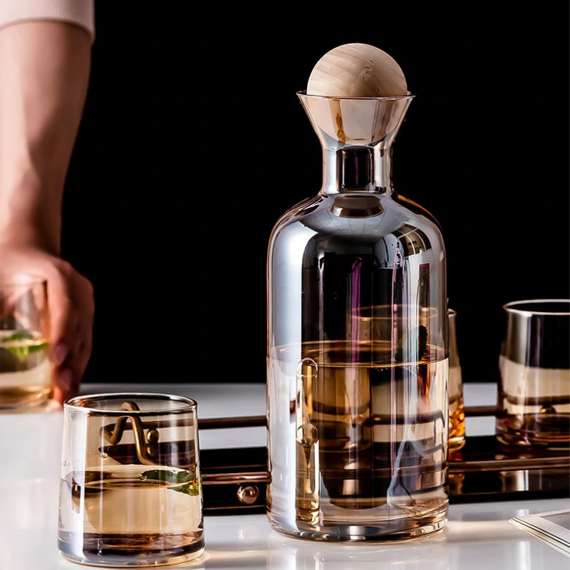 Klastiva™ Ball Cork Glass Cup Set - Nordic Side -