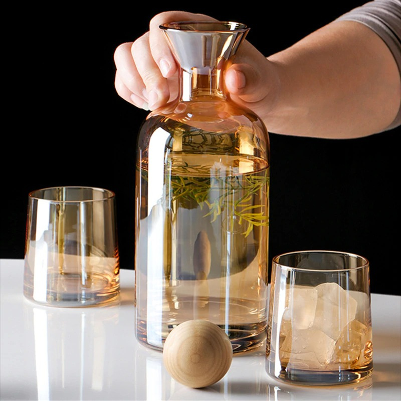 Klastiva™ Ball Cork Glass Cup Set - Nordic Side -
