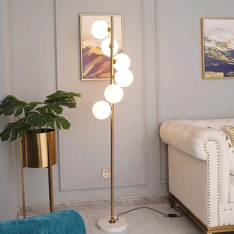 6X marble base floor lamp