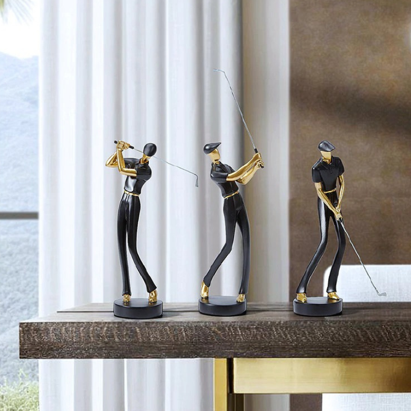 HomeQuill™ Modern Golfer Figurines - Nordic Side -