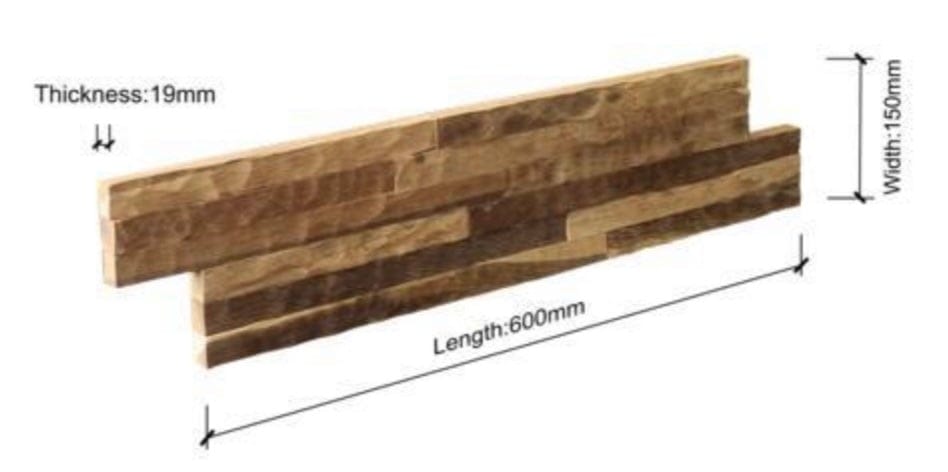 Textured Wood Wall Panel - Brown Tones (Set of 4 or 12)