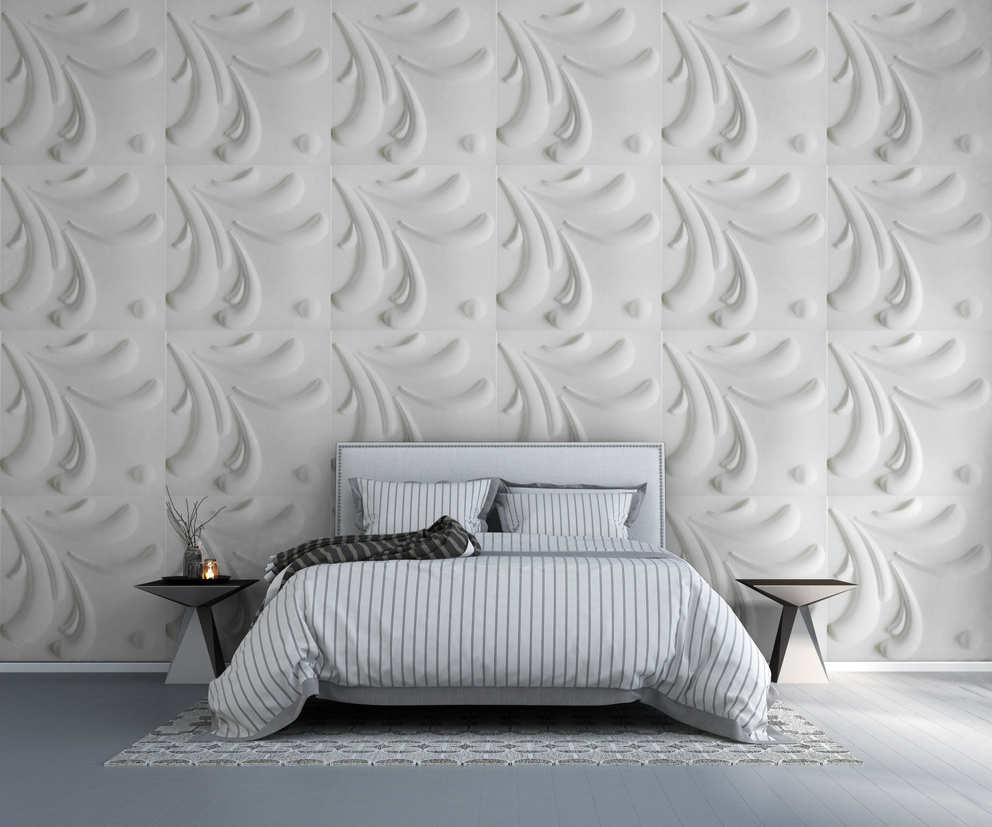 Flower Splash PVC Wall Panel (Set of 12)