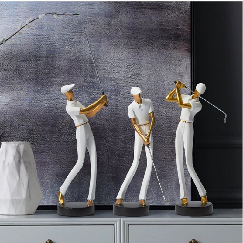 HomeQuill™ Modern Golfer Figurines - Nordic Side -