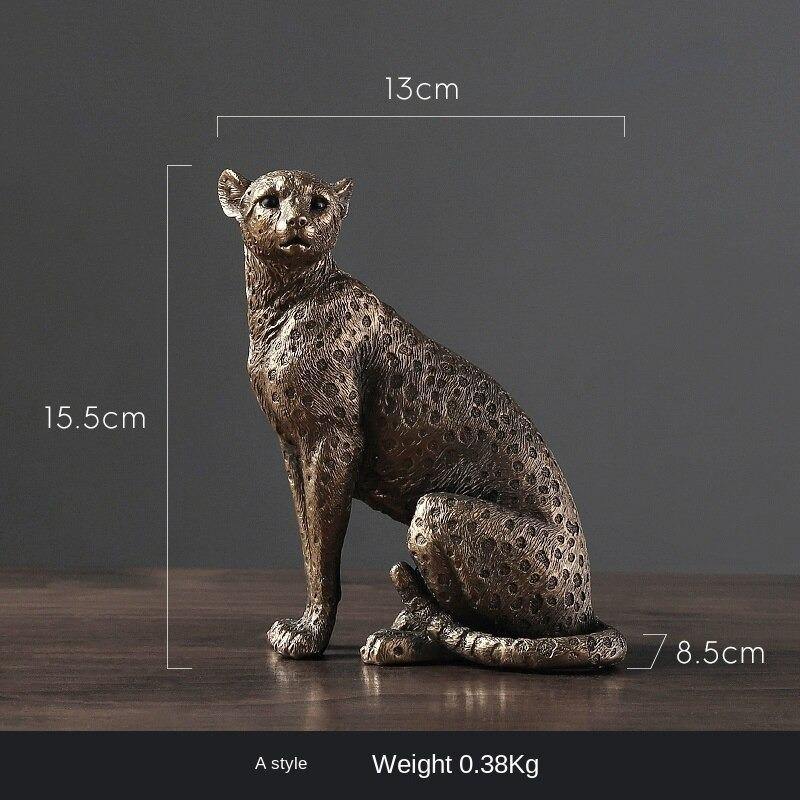 HomeQuill™ African Leopard Tabletop Figurine - Nordic Side -
