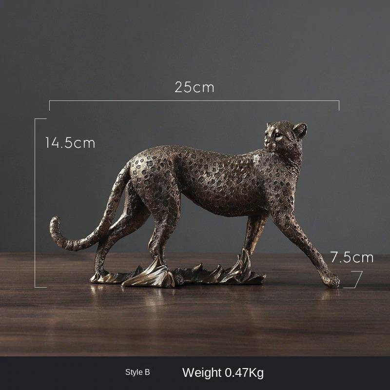 HomeQuill™ African Leopard Tabletop Figurine - Nordic Side -