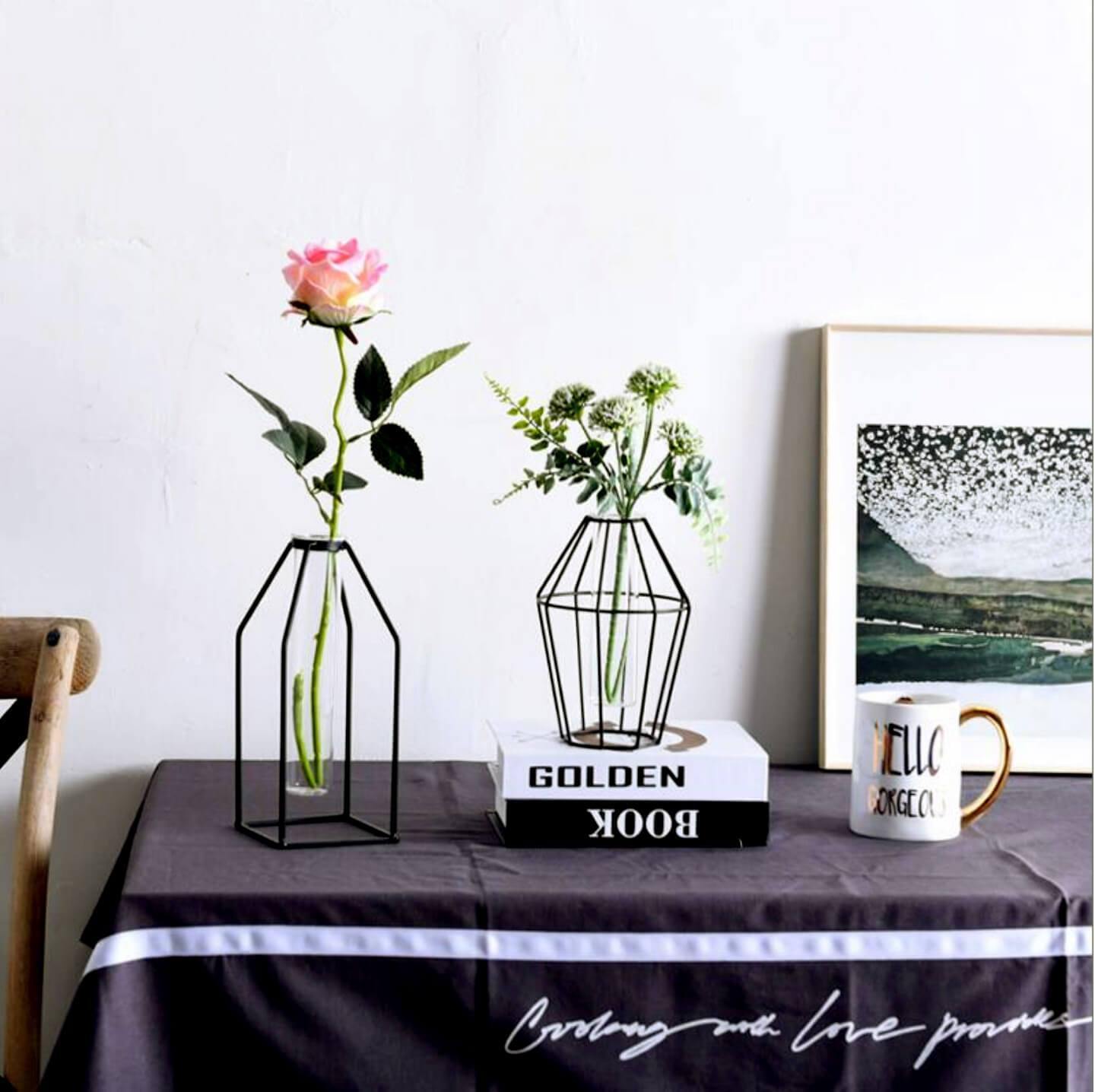 Geometric Iron Vases - Nordic Side -