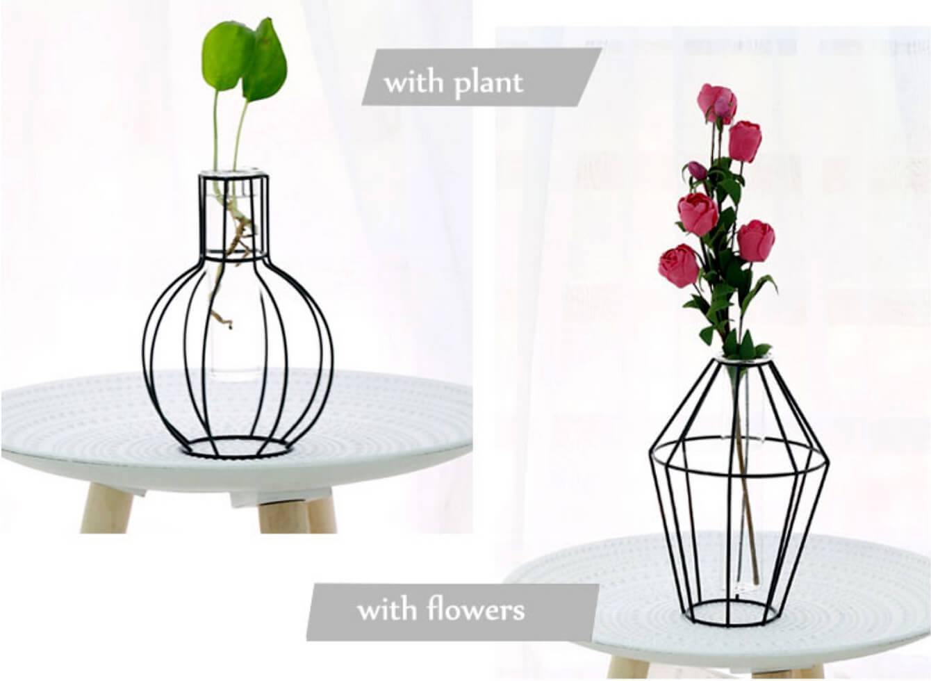 Geometric Iron Vases - Nordic Side -