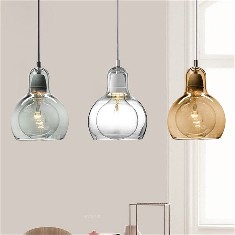 LON Mannie - Modern Glass LED Pendant Lights Retro Dining Room