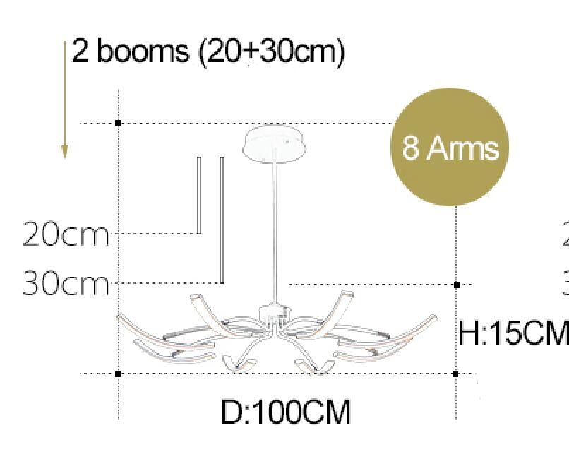 Arms - Adjustable New LED Chandelier Fixture