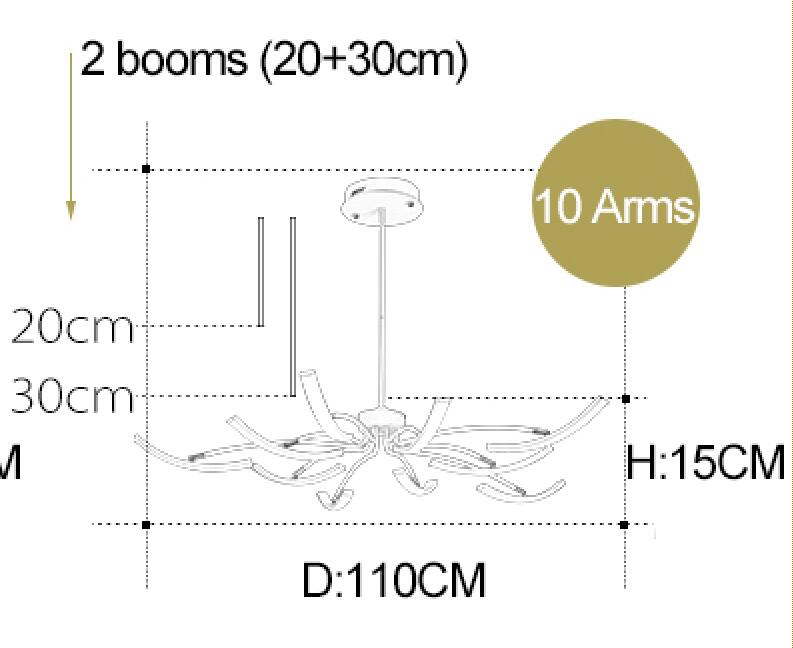 Arms - Adjustable New LED Chandelier Fixture