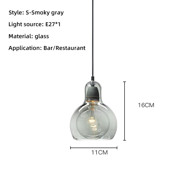 LON Mannie - Modern Glass LED Pendant Lights Retro Dining Room