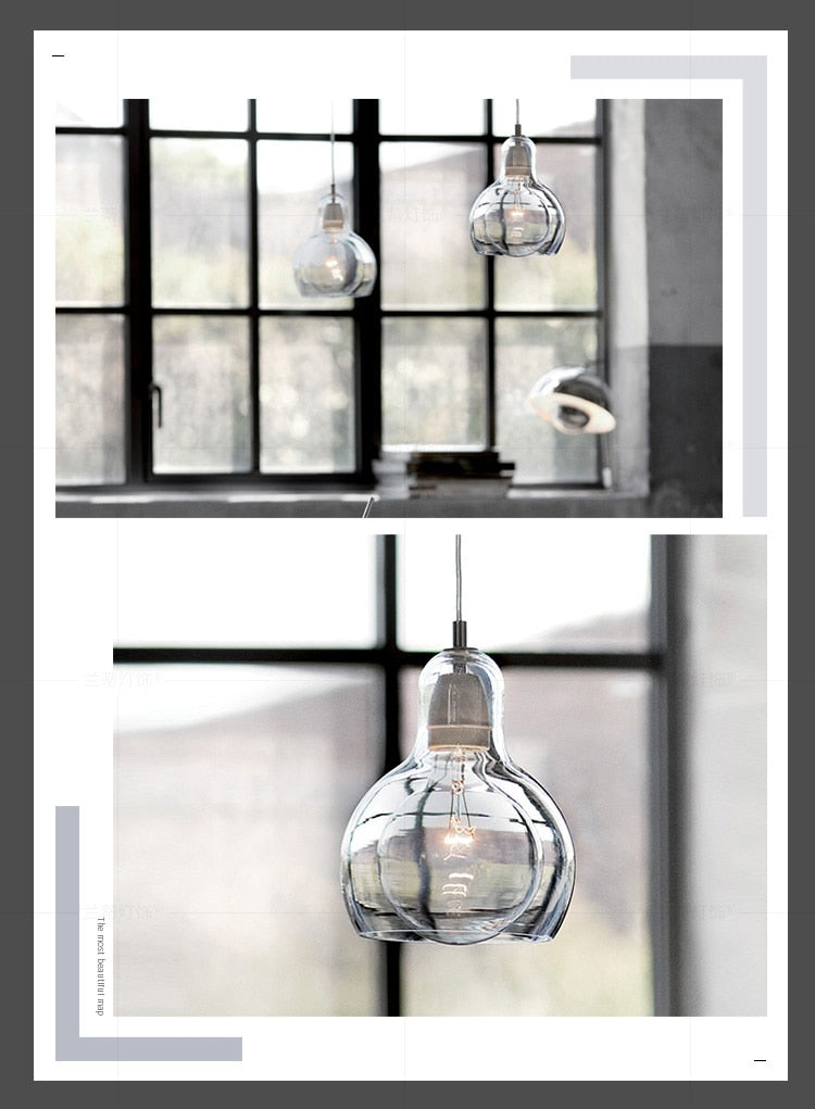 LON Mannie - Modern Glass LED Pendant Lights Retro Dining Room