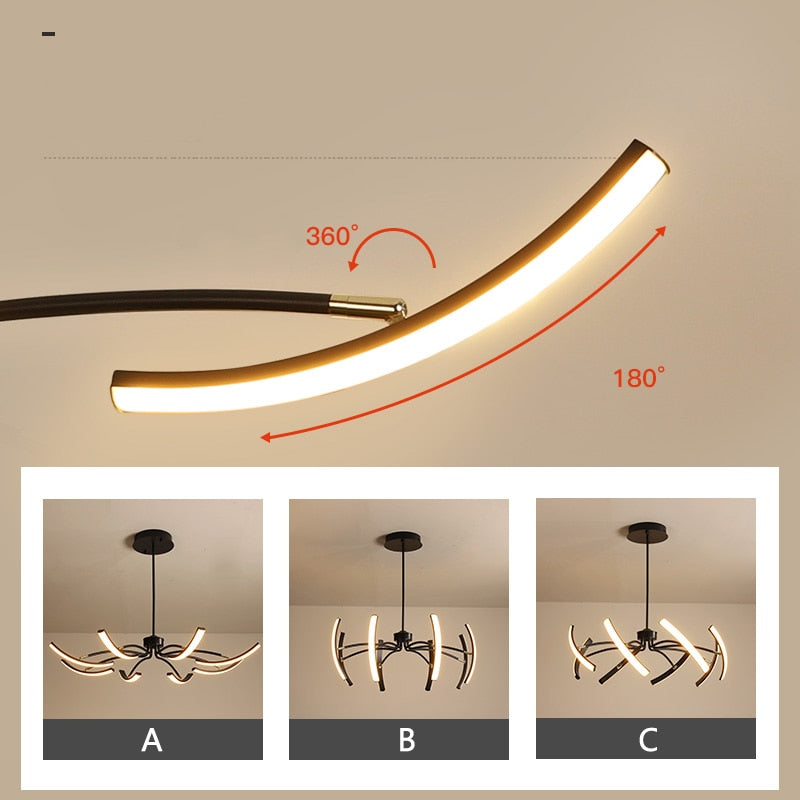 Arms - Adjustable New LED Chandelier Fixture