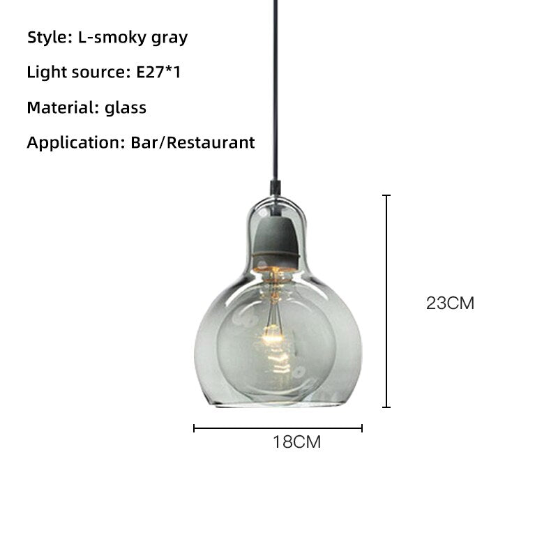 LON Mannie - Modern Glass LED Pendant Lights Retro Dining Room
