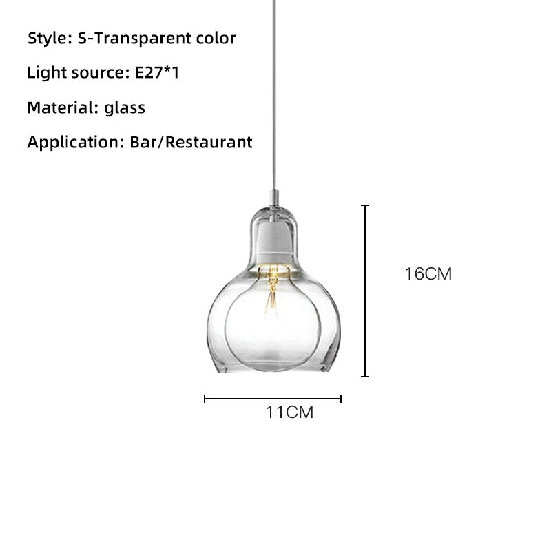 LON Mannie - Modern Glass LED Pendant Lights Retro Dining Room