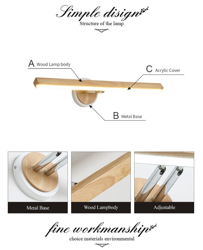BTM Fusa - Wooden Wall Sconce