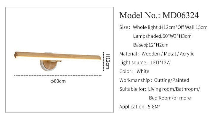 BTM Fusa - Wooden Wall Sconce
