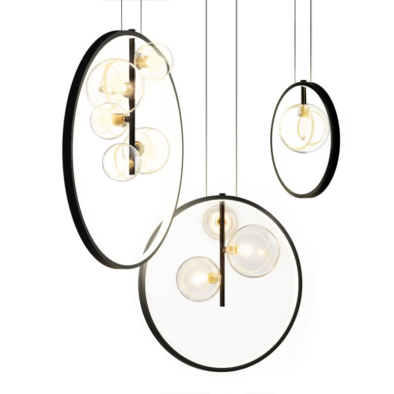 Modern Glass Bubble Round Pendant Lighting G9