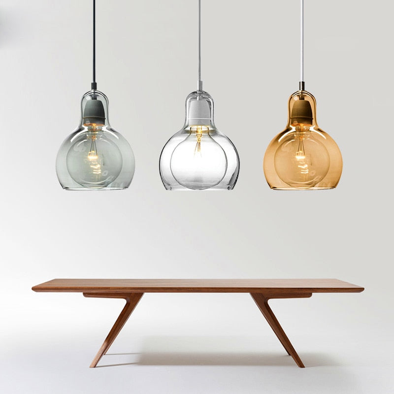 LON Mannie - Modern Glass LED Pendant Lights Retro Dining Room