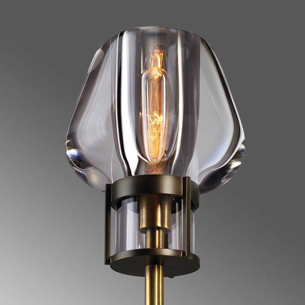 LUX Postmodern Light Luxury Simple Nordic Pure Copper Crystal Wall Lamp