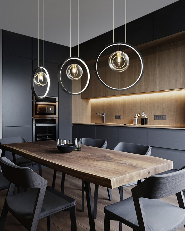 Modern Glass Bubble Round Pendant Lighting G9