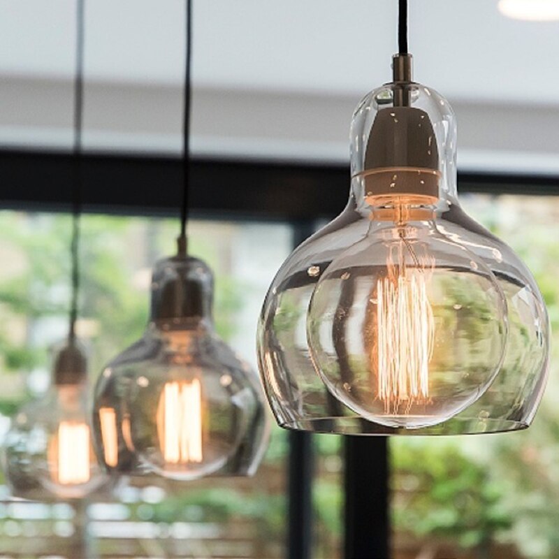 LON Mannie - Modern Glass LED Pendant Lights Retro Dining Room