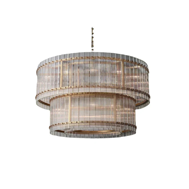 Akolia Rectangular Vintage American LED Dimmable Chandelier Lighting Lustre Suspension