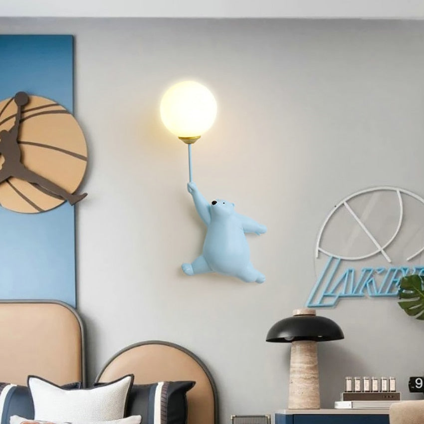 Cartoon Bear Children Moon Lamp