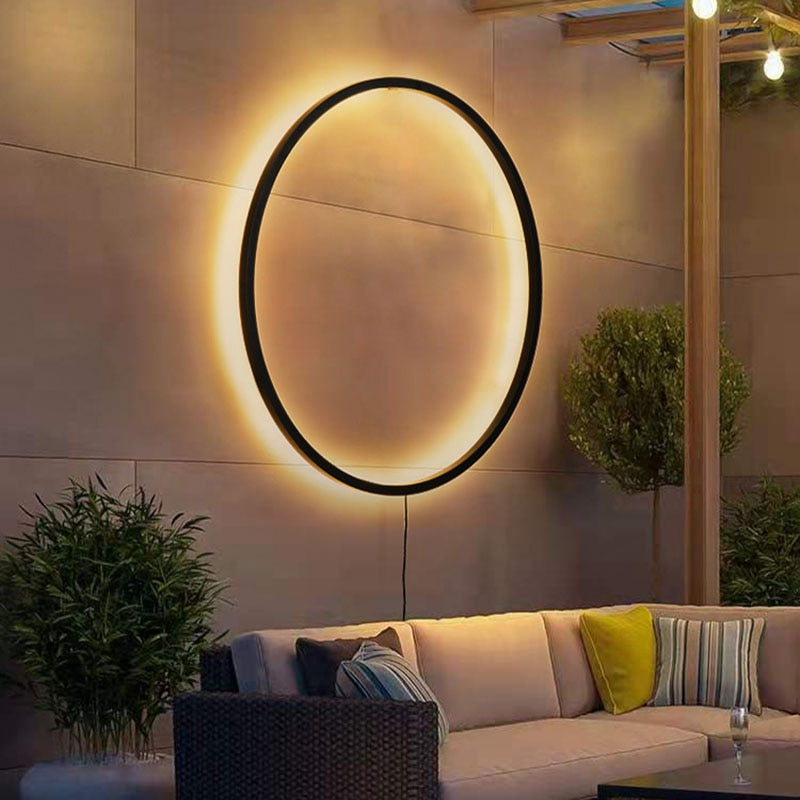 LON Rounded - Circle Background Decoration USB Wall Lamps