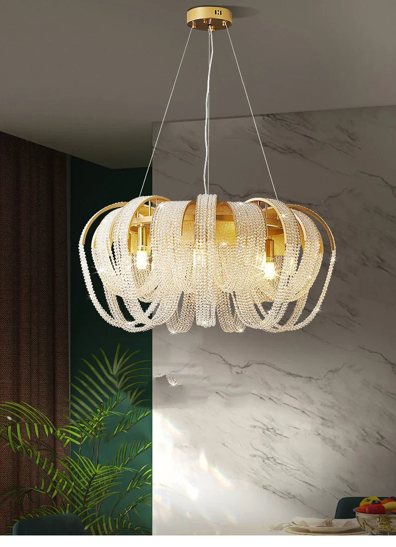 Sonnora Round Crystal Ceiling Chandelier