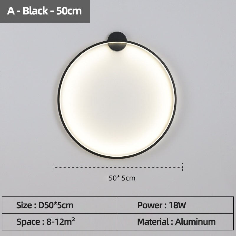 LON Rounded - Circle Background Decoration USB Wall Lamps