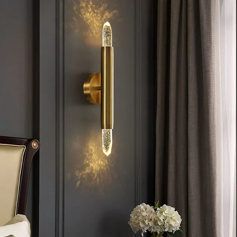 Ceiling / Wall Modern Gold Copper Indoor LED Decorative Crystal Aisle Light Corridor
