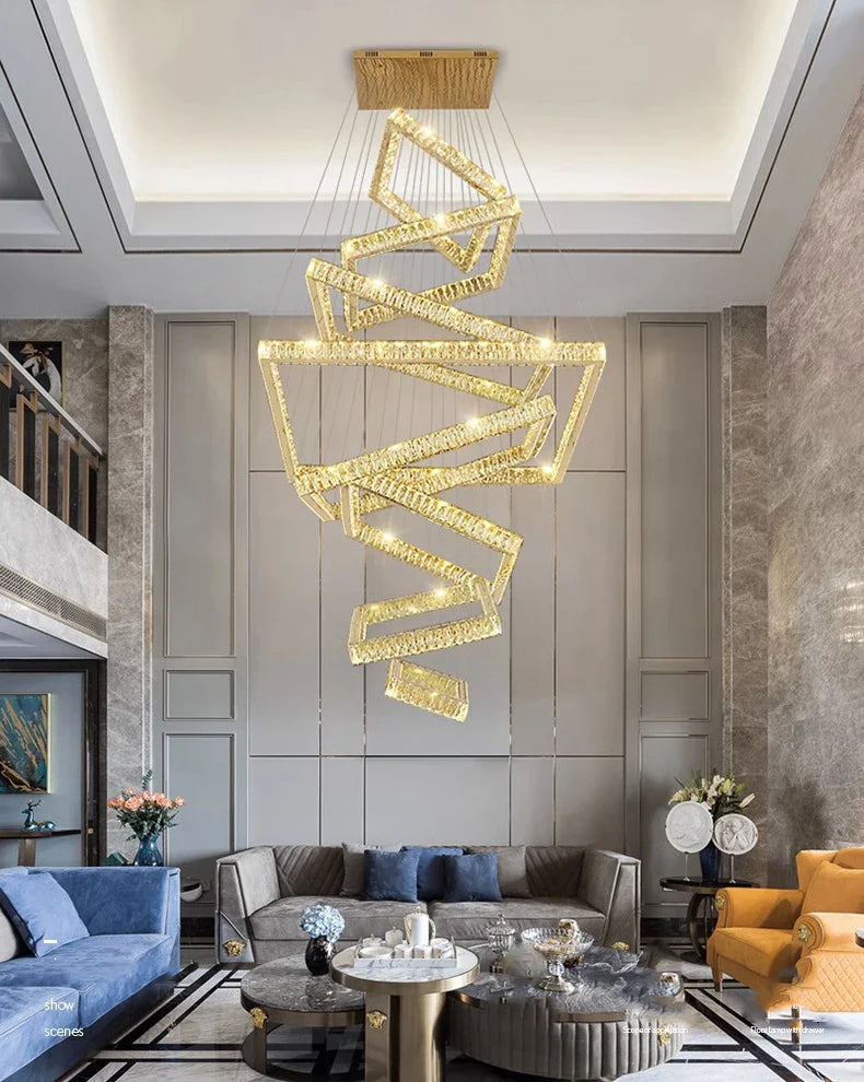 K9 Crystal Square Design Chandelier