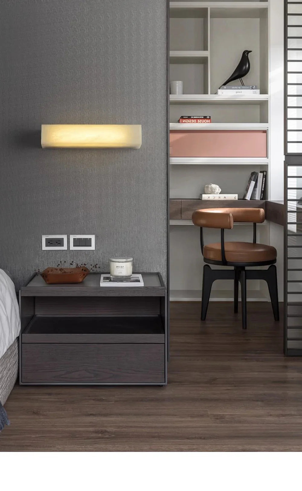 Kolia Marble Series Chrome Gold Dimmable LED Wall Lamp