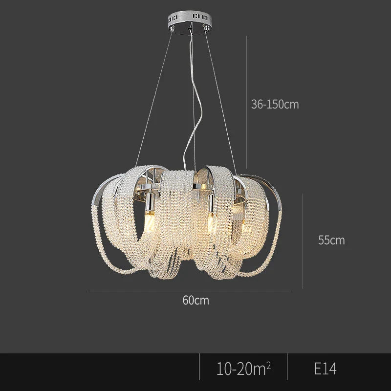 Sonnora Round Crystal Ceiling Chandelier