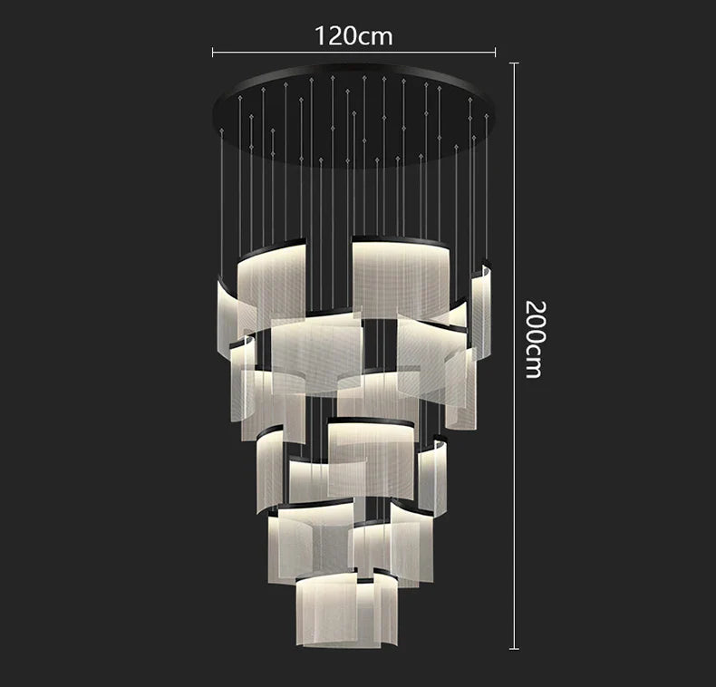 Karak Nordic home decor stair lamp hanging light chandelier