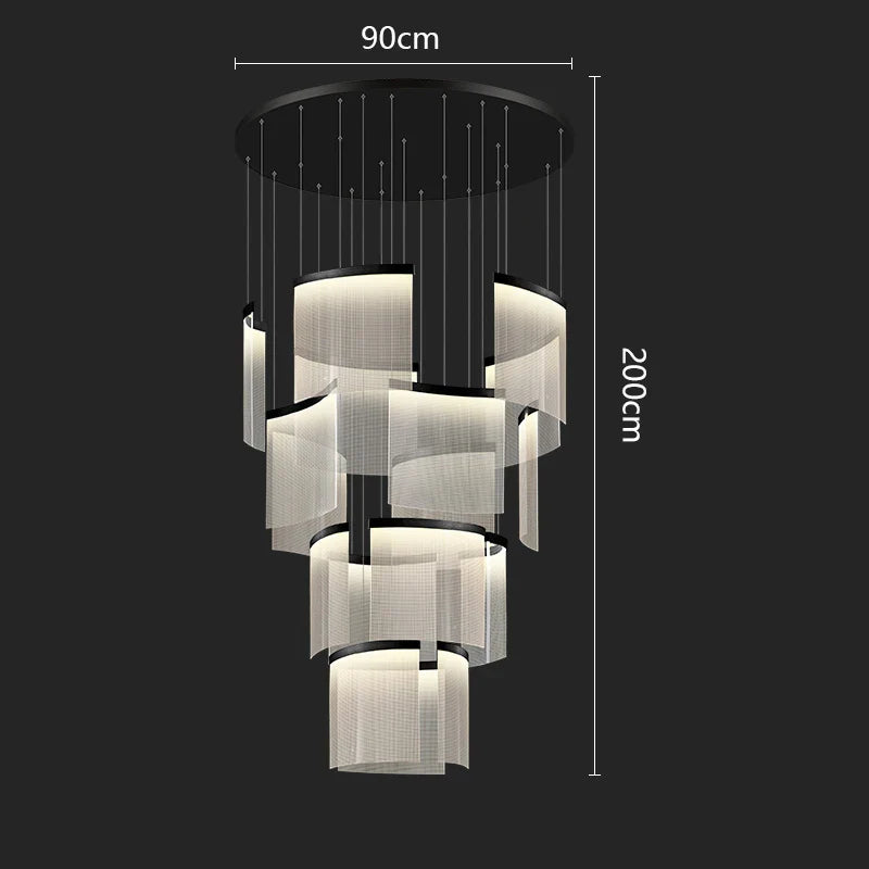 Karak Nordic home decor stair lamp hanging light chandelier