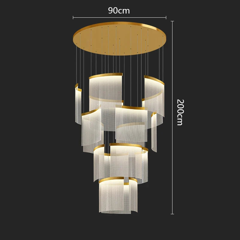 Karak Nordic home decor stair lamp hanging light chandelier