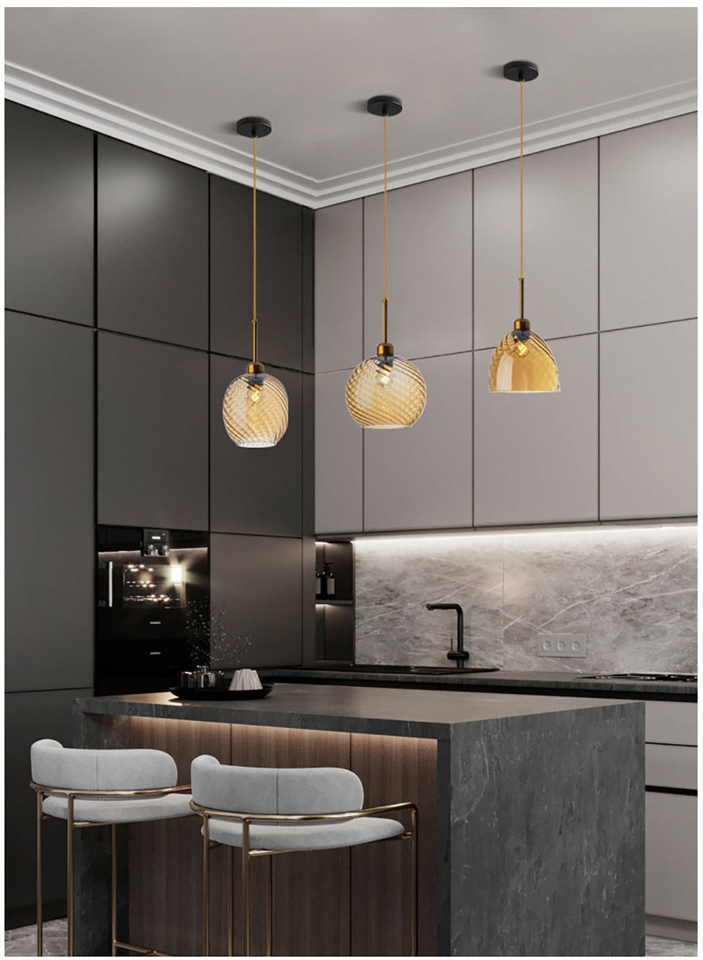 LON Venano - Modern Glass Chandelier Pendant Lights
