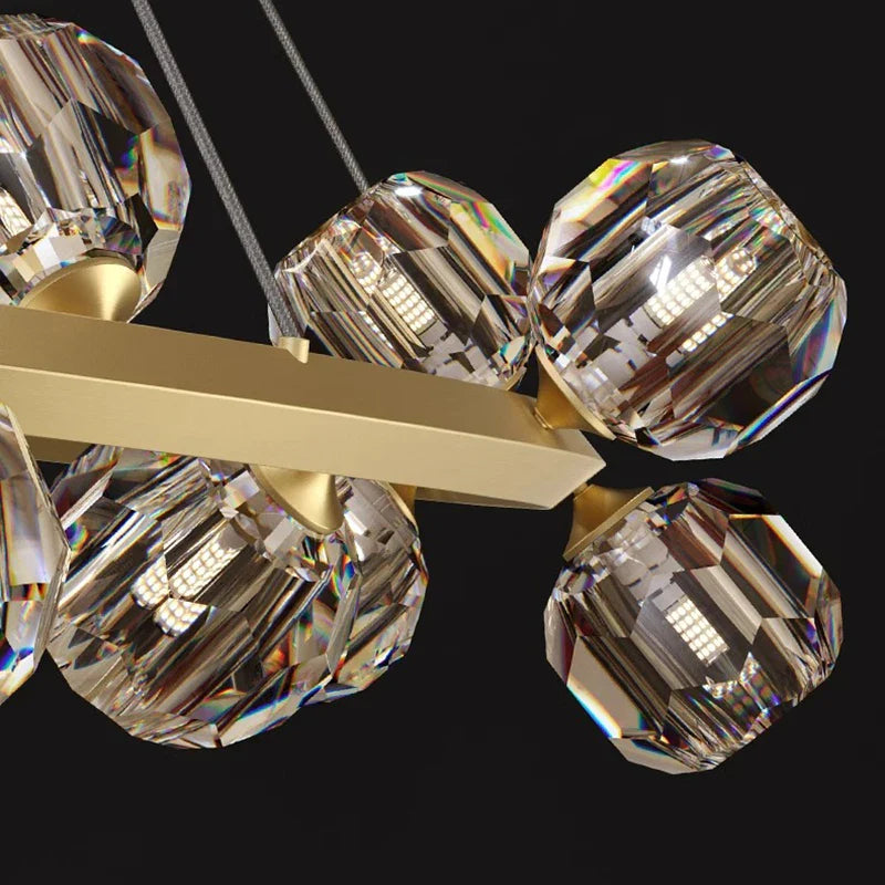 Joranai Ring luxury K9 crystal home Decoration Pendant lights