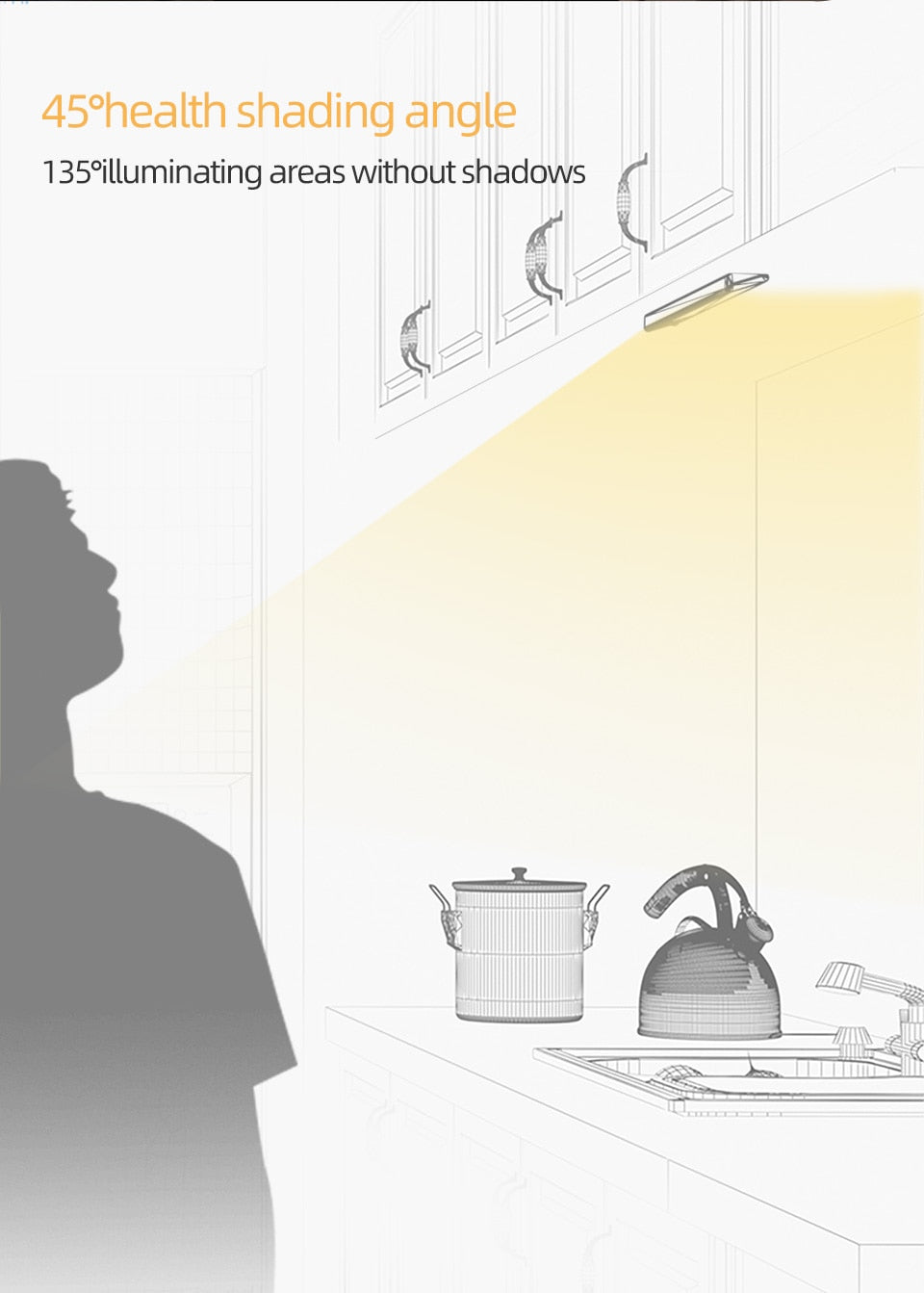 AiS LED Cabinet Battery Light Wireless Motion Sensor Light